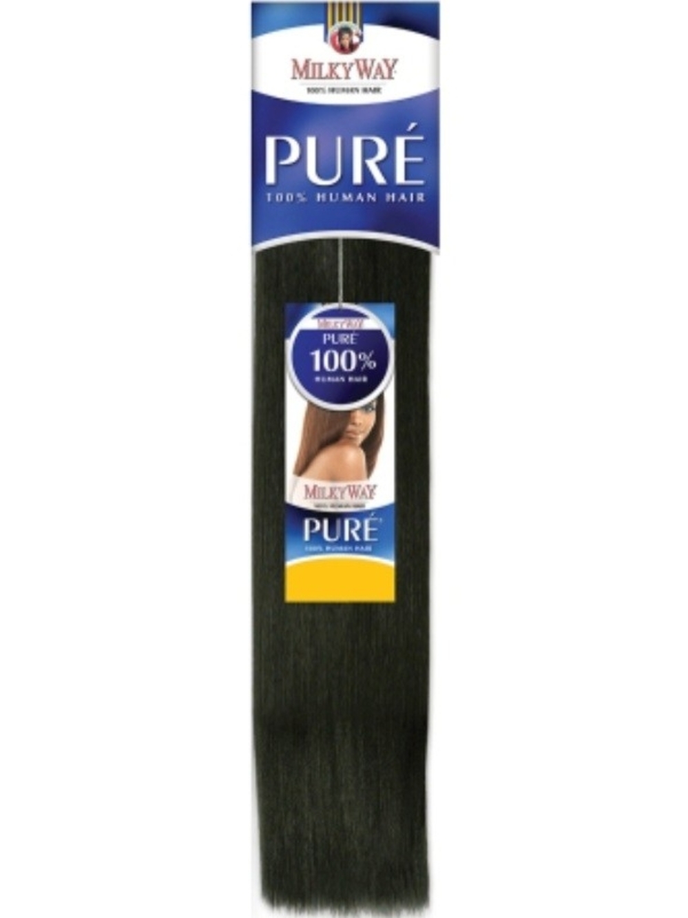 MilkyWay Pure 100% Human Hair Extensions - Black
